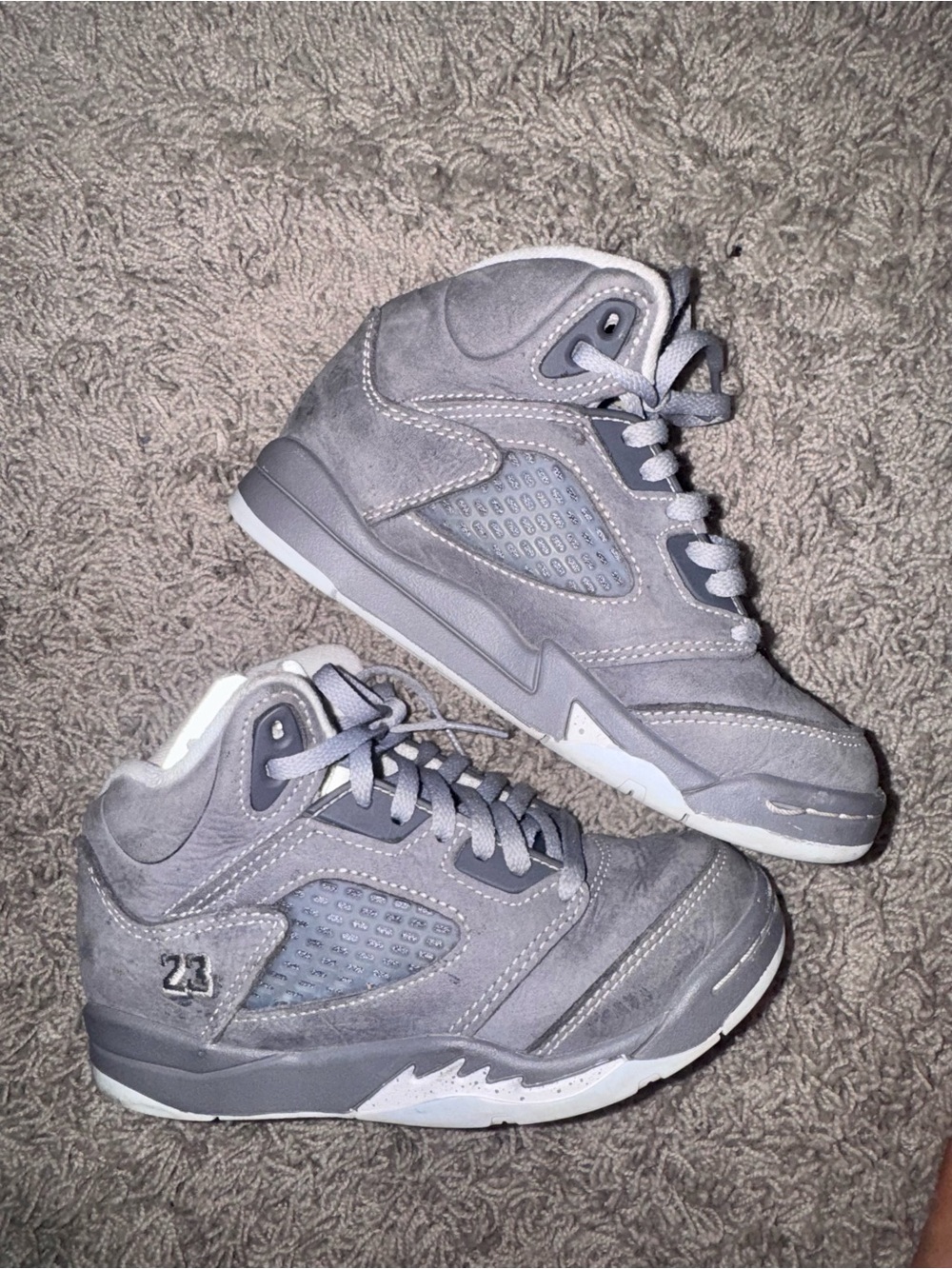 Kids Retro Jordan 5 / wolf grey